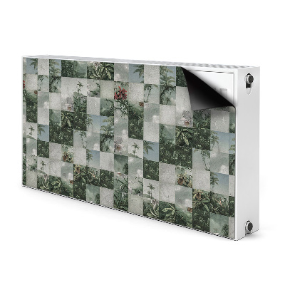 Cache radiateur déco Patchwork tropical