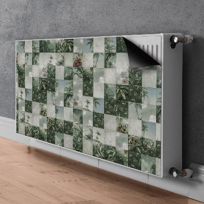 Cache radiateur déco Patchwork tropical