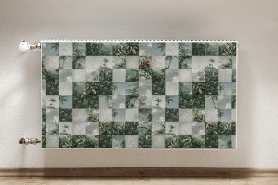 Cache radiateur déco Patchwork tropical