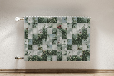 Cache radiateur déco Patchwork tropical