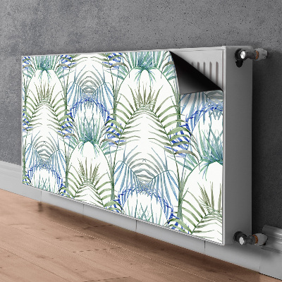 Cache radiateur déco Feuilles tropicales