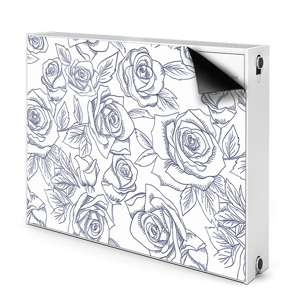 Tapis de radiateur décoratif Roses bleues