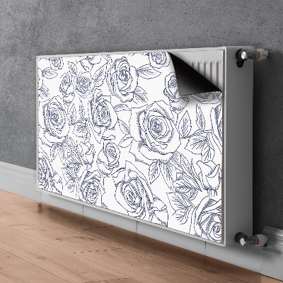 Tapis de radiateur décoratif Roses bleues