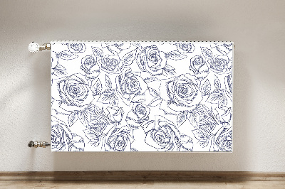 Tapis de radiateur décoratif Roses bleues