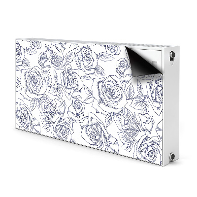 Tapis de radiateur décoratif Roses bleues