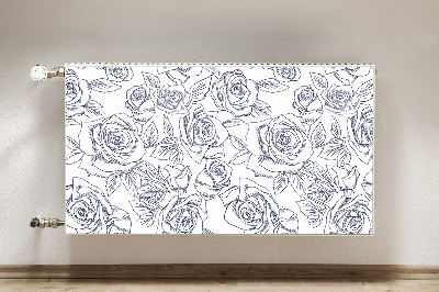 Tapis de radiateur décoratif Roses bleues