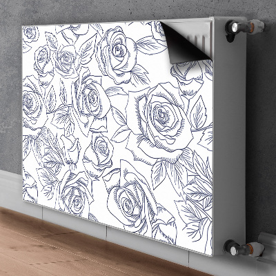 Tapis de radiateur décoratif Roses bleues