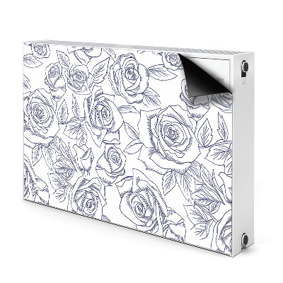 Tapis de radiateur décoratif Roses bleues