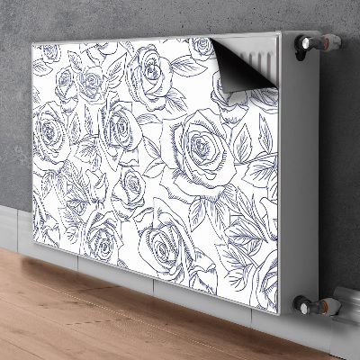 Tapis de radiateur décoratif Roses bleues