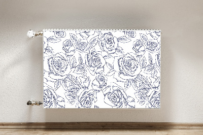 Tapis de radiateur décoratif Roses bleues