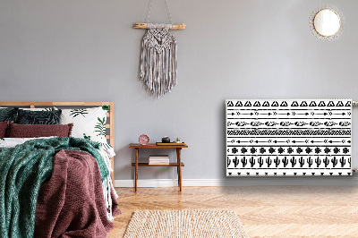 Cache radiateur déco Boho noir et blanc