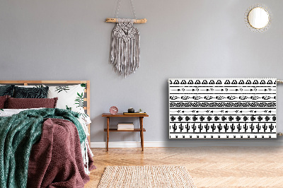 Cache radiateur déco Boho noir et blanc