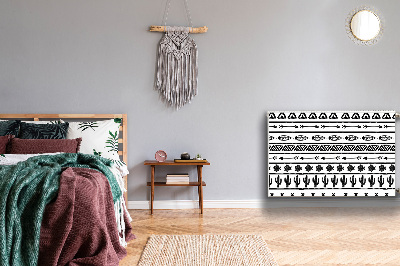 Cache radiateur déco Boho noir et blanc