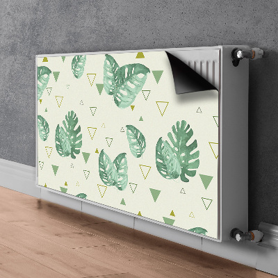 Tapis de radiateur décoratif Monstera et triangles