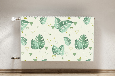 Tapis de radiateur décoratif Monstera et triangles