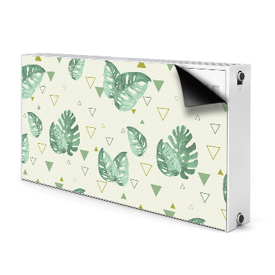 Tapis de radiateur décoratif Monstera et triangles