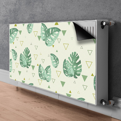 Tapis de radiateur décoratif Monstera et triangles