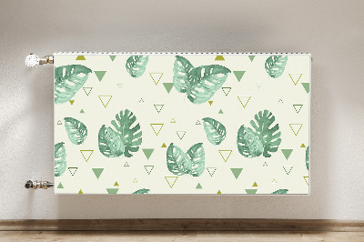 Tapis de radiateur décoratif Monstera et triangles