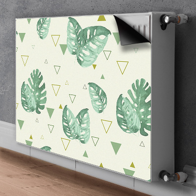 Tapis de radiateur décoratif Monstera et triangles