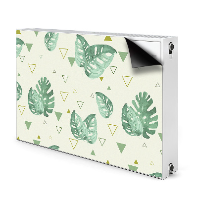 Tapis de radiateur décoratif Monstera et triangles