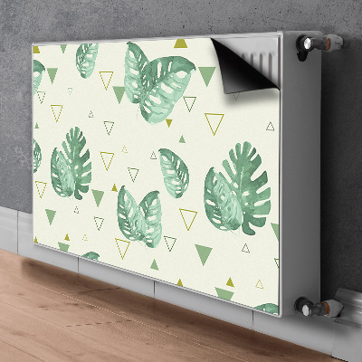 Tapis de radiateur décoratif Monstera et triangles