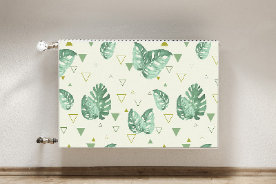 Tapis de radiateur décoratif Monstera et triangles