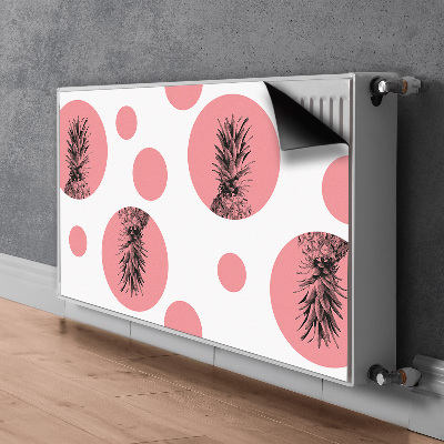 Cache radiateur déco Ananas rose