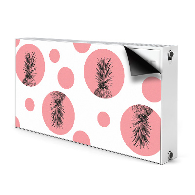 Cache radiateur déco Ananas rose