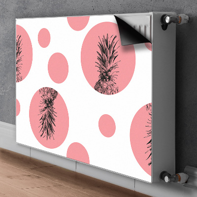 Cache radiateur déco Ananas rose