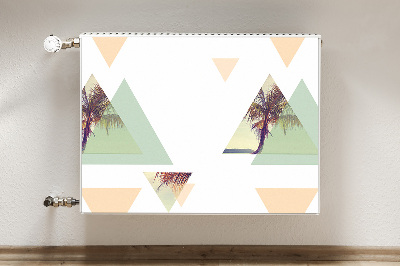 Tapis de radiateur décoratif Palmies en triangles
