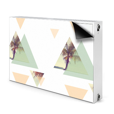 Tapis de radiateur décoratif Palmies en triangles
