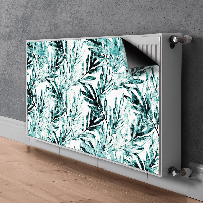 Cache radiateur déco Paume tropicale