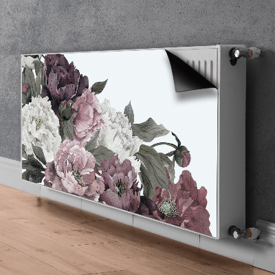 Cache radiateur déco Pivoines