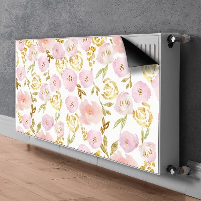 Cache radiateur déco Fleurs roses