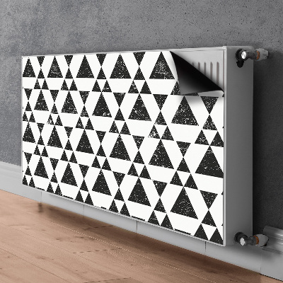 Tapis magnétique pour radiateur Triangles noirs et blancs