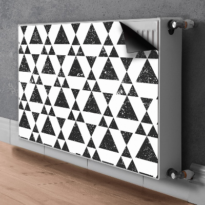 Tapis magnétique pour radiateur Triangles noirs et blancs
