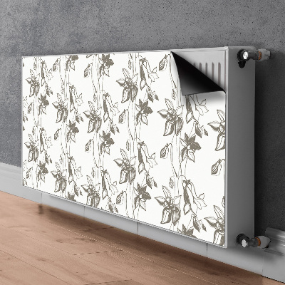 Cache radiateur déco Dessin de fleurs