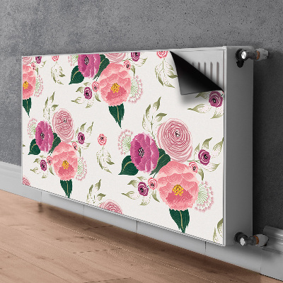 Cache radiateur déco Fleurs roses