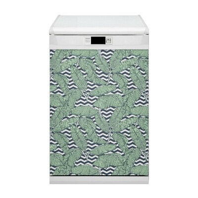 Aimant de couvercle de lave-vaisselle Feuilles tropicales