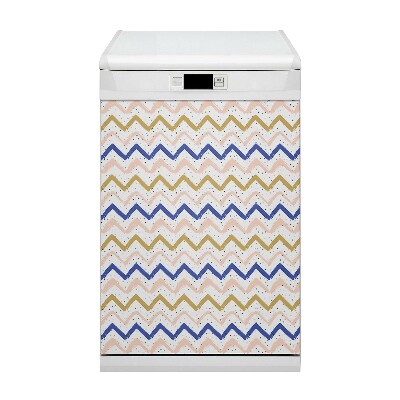 Deco magnetique pour lave vaisselle Zigzags peints