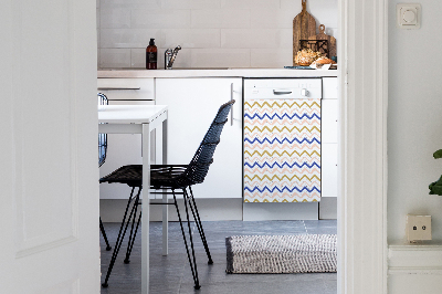 Deco magnetique pour lave vaisselle Zigzags peints