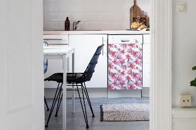 Aimant décoratif pour lave-vaisselle Fleurs pastel