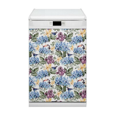 Deco magnetique pour lave vaisselle Fleurs rétro