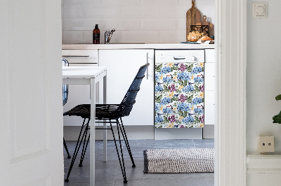 Deco magnetique pour lave vaisselle Fleurs rétro