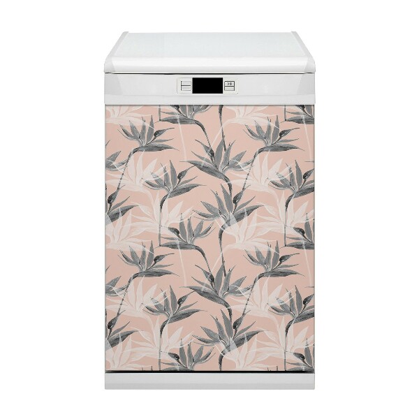 Aimant décoratif pour lave-vaisselle Fleurs noires