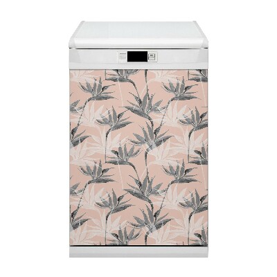 Aimant décoratif pour lave-vaisselle Fleurs noires