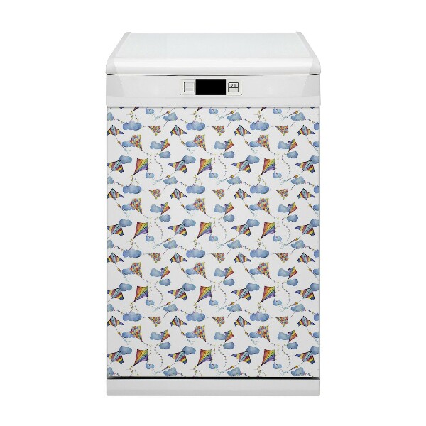 Deco magnetique pour lave vaisselle Kites de nuages