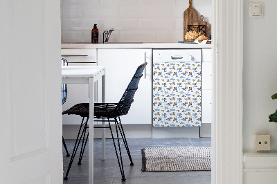 Deco magnetique pour lave vaisselle Kites de nuages