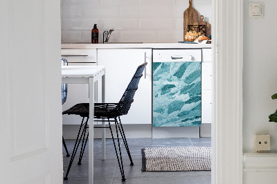 Aimant décoratif pour lave-vaisselle Abstraction bleue