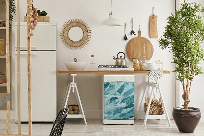 Aimant décoratif pour lave-vaisselle Abstraction bleue